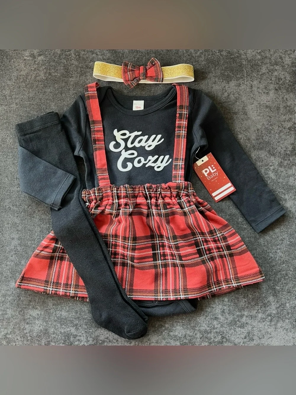 NWT PL Baby Girls Holiday 4 Piece Set Size 12 Months